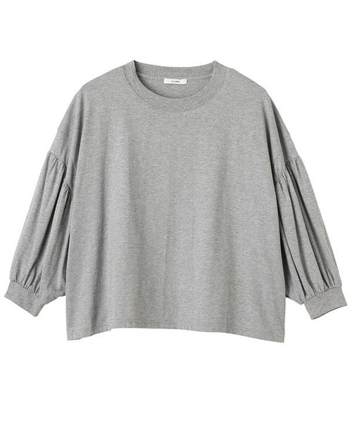 CLANE(クラネ)の「VOLUME SLEEVE TOPS(Tシャツ/カットソー・レディース・ホワイト/ブラック/グレー・1/2)」の3枚目の写真