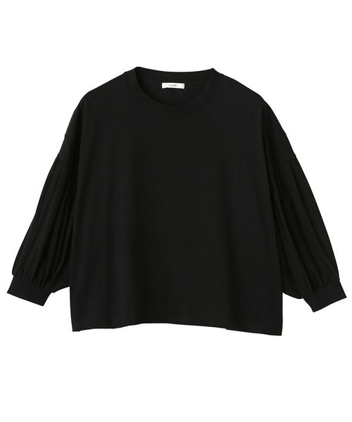 CLANE(クラネ)の「VOLUME SLEEVE TOPS(Tシャツ/カットソー・レディース・ホワイト/ブラック/グレー・1/2)」の2枚目の写真
