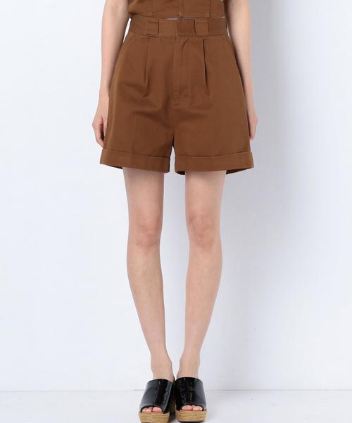 Another Edition（アナザーエディション）の「チノタックショートパンツ ◆（チノパンツ・レディース・ネイビー/ブラウン・FREE）」の4枚目の写真