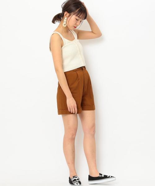 Another Edition（アナザーエディション）の「チノタックショートパンツ ◆（チノパンツ・レディース・ネイビー/ブラウン・FREE）」の16枚目の写真