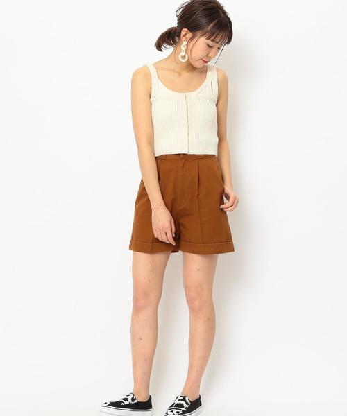 Another Edition（アナザーエディション）の「チノタックショートパンツ ◆（チノパンツ・レディース・ネイビー/ブラウン・FREE）」の17枚目の写真