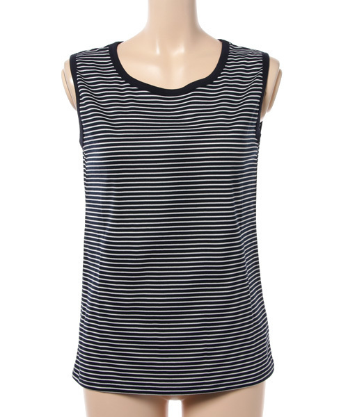 un dix cors(アンディコール)の「ボーダータンク(キャミソール・レディース・モカ/ネイビー・フリ-)」の2枚目の写真