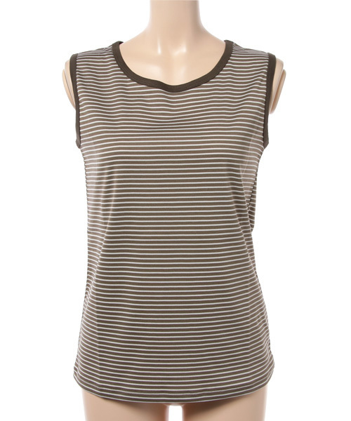 un dix cors(アンディコール)の「ボーダータンク(キャミソール・レディース・モカ/ネイビー・フリ-)」の1枚目の写真
