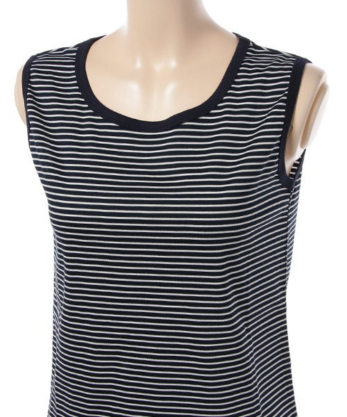 un dix cors(アンディコール)の「ボーダータンク(キャミソール・レディース・モカ/ネイビー・フリ-)」の5枚目の写真