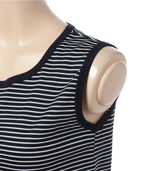 un dix cors(アンディコール)の「ボーダータンク(キャミソール・レディース・モカ/ネイビー・フリ-)」の6枚目の写真