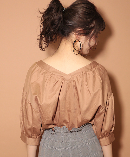 one after another NICE CLAUP(ワンアフターアナザーナイスクラップ)の「オンナっぽリボンブラウス(シャツ/ブラウス・レディース・ベージュ/チェック/オフホワイト/ブラック・FREE)」の18枚目の写真