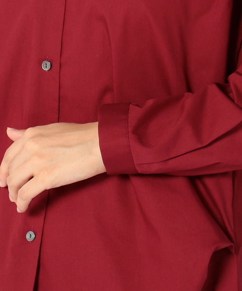 liflattie ships（リフラティ シップス）の「liflattie ships: ブロード Vネック オープン ブラウス（シャツ/ブラウス・レディース・オフホワイト/レッド・MEDIUM/SMALL）」の11枚目の写真