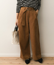 URBAN RESEARCH DOORS（アーバンリサーチドアーズ）の「【店舗振り分け】コーデュロイベルト付きワイドパンツ∴（その他パンツ・レディース）」