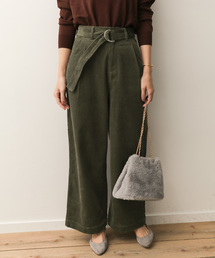 URBAN RESEARCH DOORS | コーデュロイベルト付きワイドパンツ(その他パンツ)