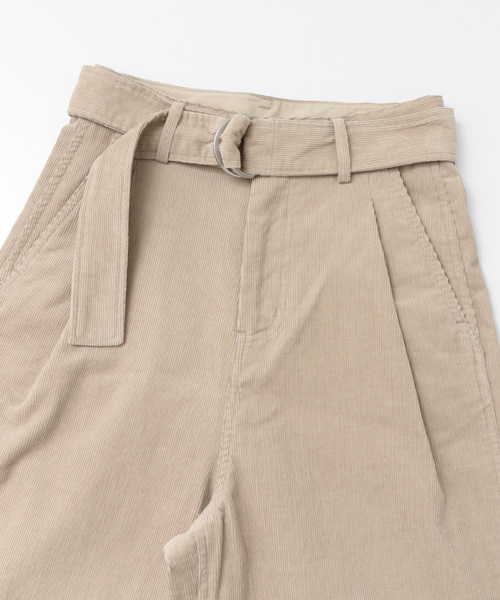 URBAN RESEARCH DOORS（アーバンリサーチドアーズ）の「【店舗振り分け】コーデュロイベルト付きワイドパンツ∴（その他パンツ・レディース・ライトグレー/カーキ/キャメル・38/36）」の20枚目の写真