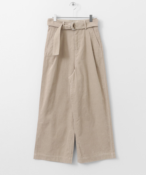 URBAN RESEARCH DOORS（アーバンリサーチドアーズ）の「【店舗振り分け】コーデュロイベルト付きワイドパンツ∴（その他パンツ・レディース・ライトグレー/カーキ/キャメル・38/36）」の15枚目の写真