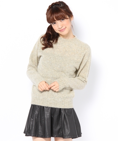 Another Edition（アナザーエディション）の「HARLEY SCOTTISH CN KNIT（ニット/セーター・レディース・ライトグレー/ライム/ライラック/ベージュ・フリー）」の3枚目の写真