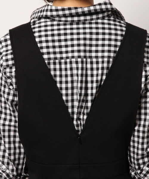 GLOBAL WORK（グローバルワーク）の「タックジャンスカ/780251（ワンピース・レディース・ブラック/レッド/ベージュ系その他3・FREE）」の10枚目の写真