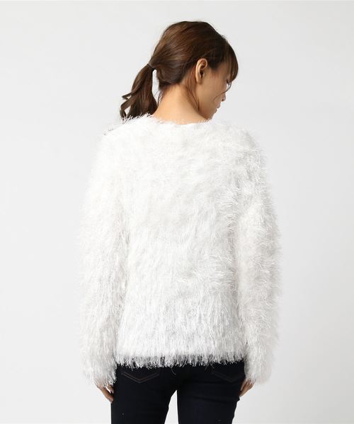 PAGEBOY（ページボーイ）の「シャギーカーディガン（カーディガン/ボレロ・レディース・ホワイト/ベージュ/ラベンダー/ライトグレー/ピンク・FREE）」の7枚目の写真