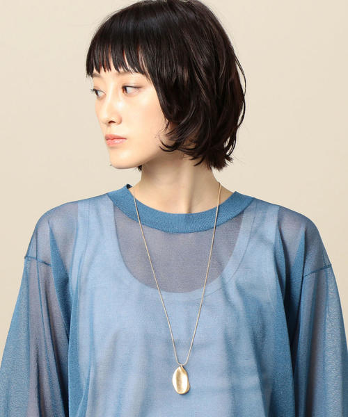 BEAUTY&YOUTH UNITED ARROWS（ビューティーアンドユースユナイテッドアローズ）の「BYメタルリーフドロップペンダント ο（ネックレス・レディース・シルバー/ゴールド・FREE）」の3枚目の写真