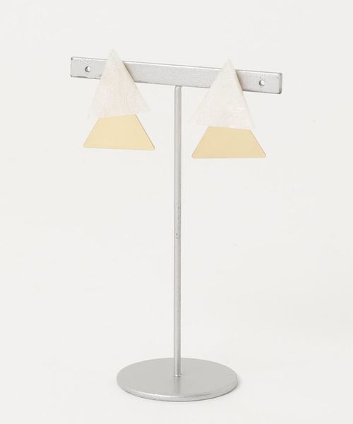 TONE SELECT GOODS(トーンセレクトグッズ)の「【Uloue】2wayトライアングルピアス(ピアス(両耳用)・レディース・ホワイト/ピンク/ブルー・FREE)」の2枚目の写真