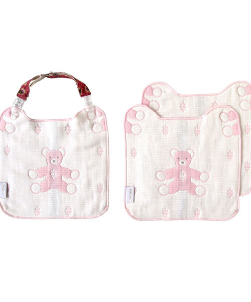 SOULEIADO（ベビー）（ソレイアード）の「【SOULEIADO(ソレイアード) 】クリップ＆ハンカチスタイ（スタイ/よだれかけ・キッズ・ブラウン/ピンク/ブルー・ONE SIZE）」の3枚目の写真