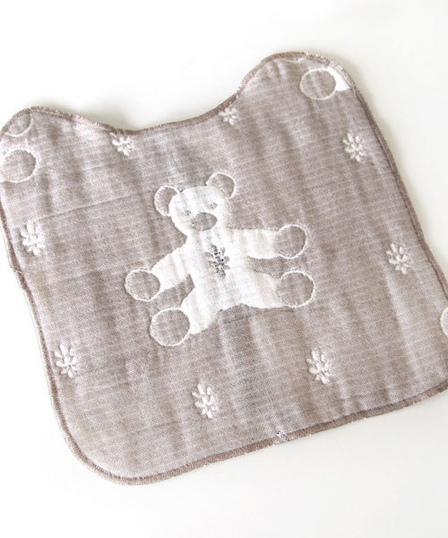 SOULEIADO（ベビー）（ソレイアード）の「【SOULEIADO(ソレイアード) 】クリップ＆ハンカチスタイ（スタイ/よだれかけ・キッズ・ブラウン/ピンク/ブルー・ONE SIZE）」の5枚目の写真