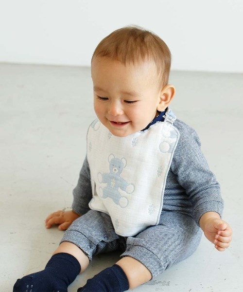 SOULEIADO（ベビー）（ソレイアード）の「【SOULEIADO(ソレイアード) 】クリップ＆ハンカチスタイ（スタイ/よだれかけ・キッズ・ブラウン/ピンク/ブルー・ONE SIZE）」の15枚目の写真