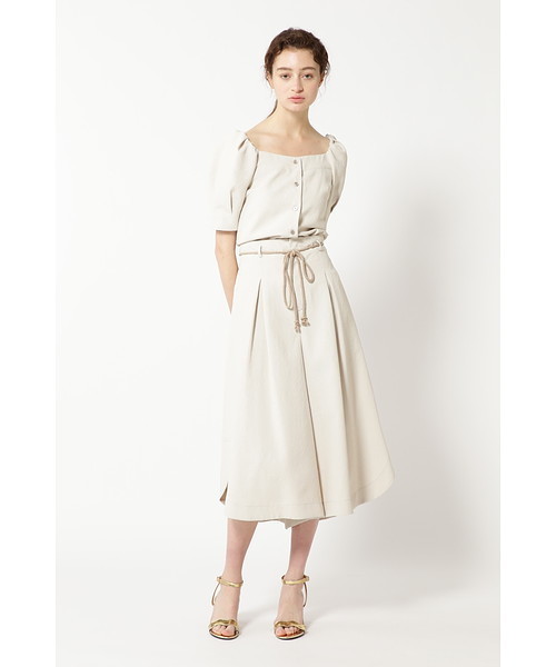 JILL STUART（ジルスチュアート）の「◆ファビオスクエアネックブラウス（シャツ/ブラウス・レディース・パープル/グレー・MEDIUM/SMALL）」の9枚目の写真