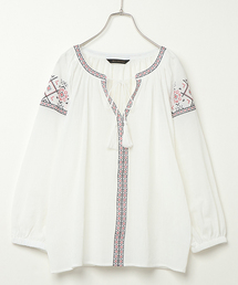VENCEEXCHANGE | 【JELLY出演モデル 田中芽衣着用】刺繍入りガーゼシャツ(シャツ/ブラウス)