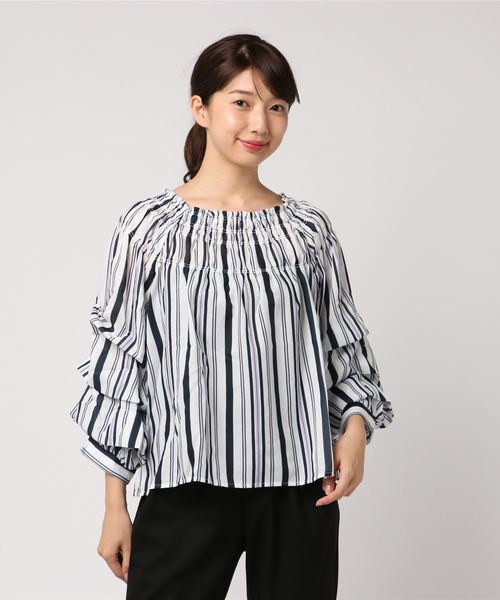 GeeRA(ジーラ)の「ティアードバルーン袖ブラウス(シャツ/ブラウス・レディース・その他/チェック・SMALL/MEDIUM/LARGE/X-LARGE)」の9枚目の写真