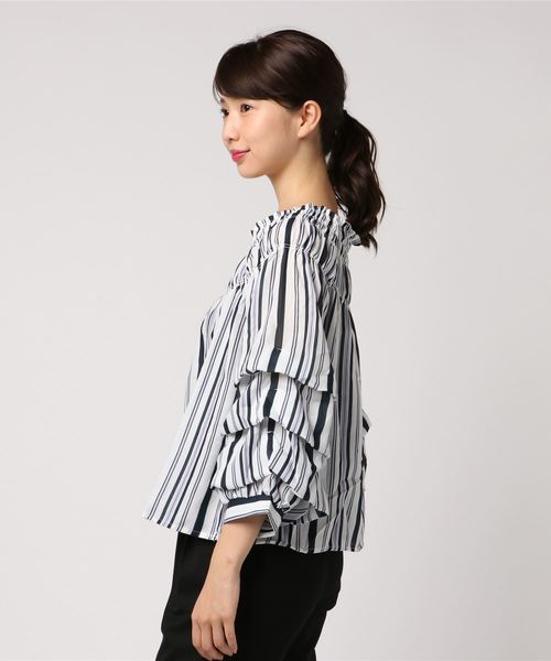 GeeRA(ジーラ)の「ティアードバルーン袖ブラウス(シャツ/ブラウス・レディース・その他/チェック・SMALL/MEDIUM/LARGE/X-LARGE)」の3枚目の写真