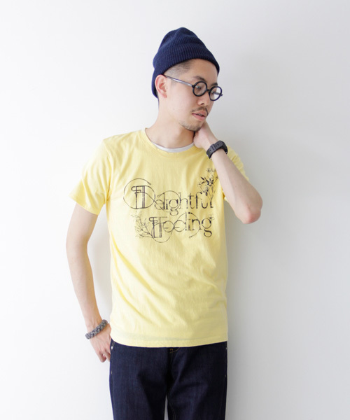 URBAN RESEARCH DOORS（アーバンリサーチドアーズ）の「FORK&SPOON　オーガニックT”Delight”（Tシャツ/カットソー・メンズ・グリーン/イエロー/ホワイト/ネイビー・40/38）」の4枚目の写真