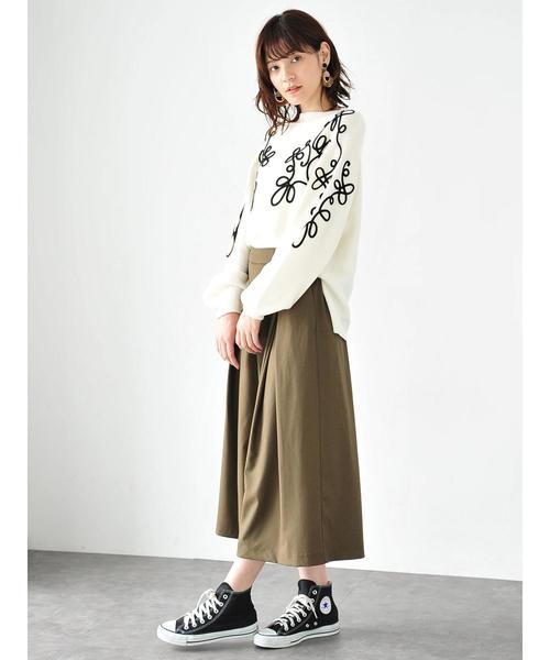 YECCA VECCA(イェッカヴェッカ)の「スカート風ラップパンツ(その他パンツ・レディース・カーキ/ブラック/キャメル・FREE)」の7枚目の写真