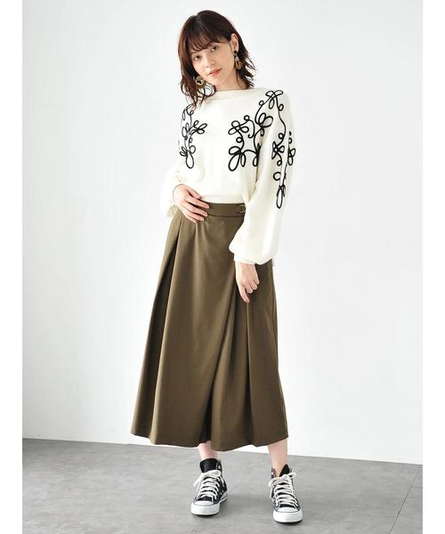 YECCA VECCA(イェッカヴェッカ)の「スカート風ラップパンツ(その他パンツ・レディース・カーキ/ブラック/キャメル・FREE)」の8枚目の写真