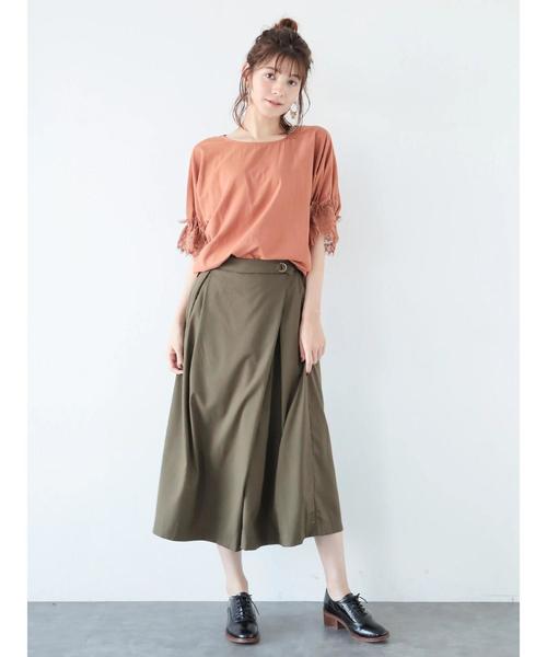 YECCA VECCA(イェッカヴェッカ)の「スカート風ラップパンツ(その他パンツ・レディース・カーキ/ブラック/キャメル・FREE)」の9枚目の写真