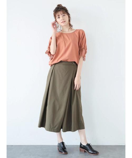 YECCA VECCA(イェッカヴェッカ)の「スカート風ラップパンツ(その他パンツ・レディース・カーキ/ブラック/キャメル・FREE)」の10枚目の写真