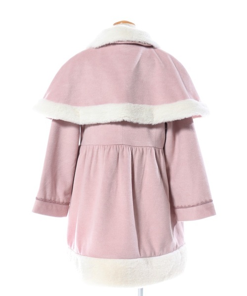 axes femme（アクシーズファム）の「フリル×ファーケープ付コート