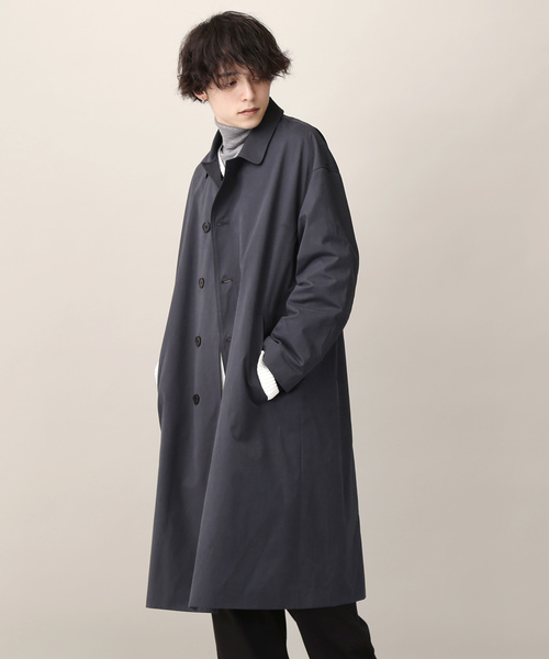 MONO-MART(モノマート)の「スーパービッグシルエットバルカラーコート(Nylon×Polyester×cotton fabric)(ステンカラーコート・メンズ・ブラック/ベージュ/ネイビー・FREE)」の3枚目の写真