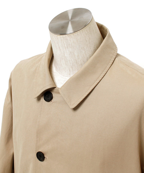 MONO-MART(モノマート)の「スーパービッグシルエットバルカラーコート(Nylon×Polyester×cotton fabric)(ステンカラーコート・メンズ・ブラック/ベージュ/ネイビー・FREE)」の21枚目の写真