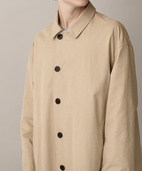 MONO-MART(モノマート)の「スーパービッグシルエットバルカラーコート(Nylon×Polyester×cotton fabric)(ステンカラーコート・メンズ・ブラック/ベージュ/ネイビー・FREE)」の8枚目の写真