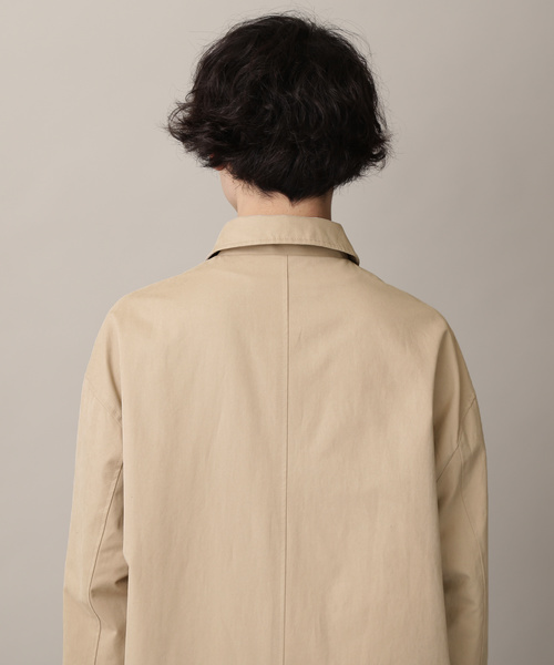 MONO-MART(モノマート)の「スーパービッグシルエットバルカラーコート(Nylon×Polyester×cotton fabric)(ステンカラーコート・メンズ・ブラック/ベージュ/ネイビー・FREE)」の19枚目の写真