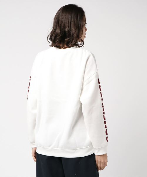 one way(ワンウェイ)の「転写プリントトレーナー(スウェット・レディース・ホワイト/ベージュ/ブラック/パープル・M)」の5枚目の写真