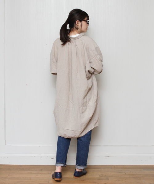 Brocante(ブロカント)の「Brocante / ブロカント グランシャツワンピース 37-112(シャツ/ブラウス・レディース・ネイビー/グレー/グリーン/ナチュラル/ブラック/ダークグリーン/チョコ・2)」の21枚目の写真