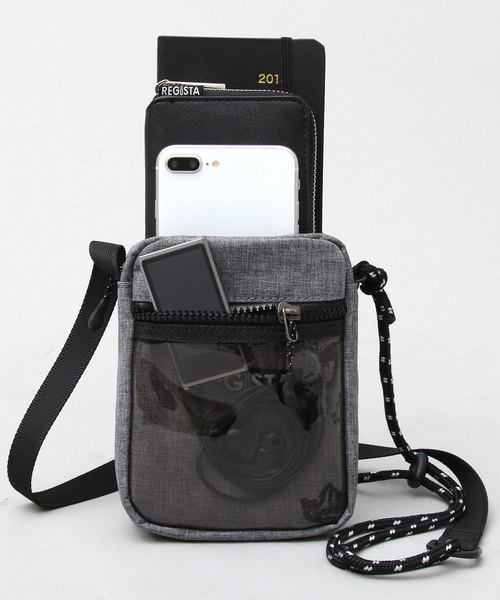 REGiSTA(レジスタ)の「【REGiSTA/レジスタ】 クリアポケット 縦型 ミニショルダーバッグ / ヘザーカラーPVC(ショルダーバッグ・メンズ・ブラック/ブラウン/グレー・FREE)」の19枚目の写真