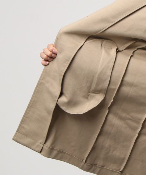 WEGO（ウィゴー）の「WEGO/ポンチチェスタースプリングコート（チェスターコート・メンズ・ベージュ/ブラック/ネイビー・LARGE/MEDIUM）」の6枚目の写真