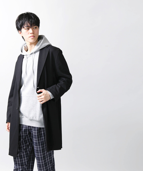 WEGO（ウィゴー）の「WEGO/ポンチチェスタースプリングコート（チェスターコート・メンズ・ベージュ/ブラック/ネイビー・LARGE/MEDIUM）」の9枚目の写真