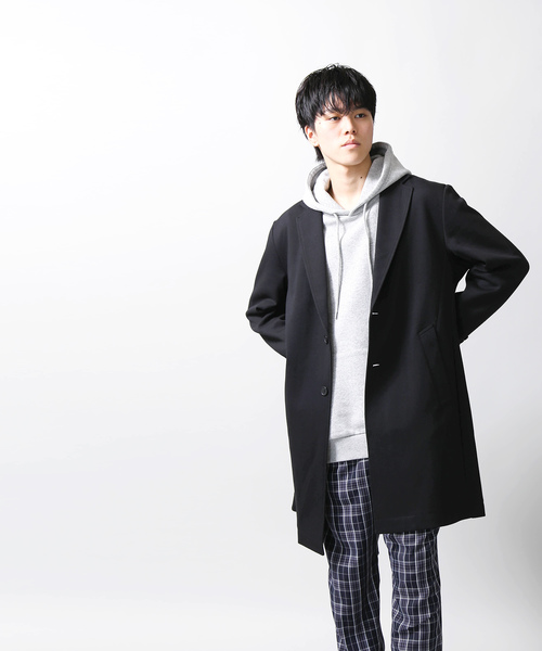 WEGO（ウィゴー）の「WEGO/ポンチチェスタースプリングコート（チェスターコート・メンズ・ベージュ/ブラック/ネイビー・LARGE/MEDIUM）」の7枚目の写真