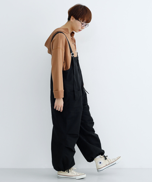 MERLOT（メルロー）の「ミリタリーサロペット2746（サロペット/オーバーオール・レディース・ブラック/ベージュ/カーキ・FREE）」の8枚目の写真