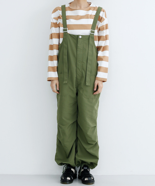 MERLOT（メルロー）の「ミリタリーサロペット2746（サロペット/オーバーオール・レディース・ブラック/ベージュ/カーキ・FREE）」の16枚目の写真