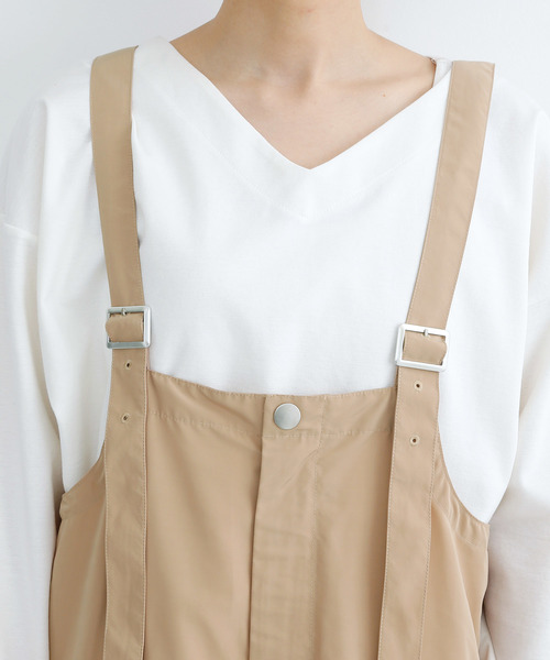 MERLOT（メルロー）の「ミリタリーサロペット2746（サロペット/オーバーオール・レディース・ブラック/ベージュ/カーキ・FREE）」の19枚目の写真