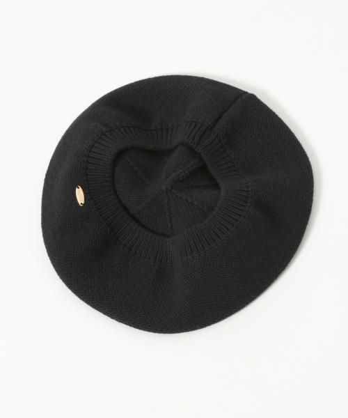 Heather（ヘザー）の「コットンベレー　831147（ハンチング/ベレー帽・レディース・ブラック/ベージュ・ONE SIZE）」の3枚目の写真