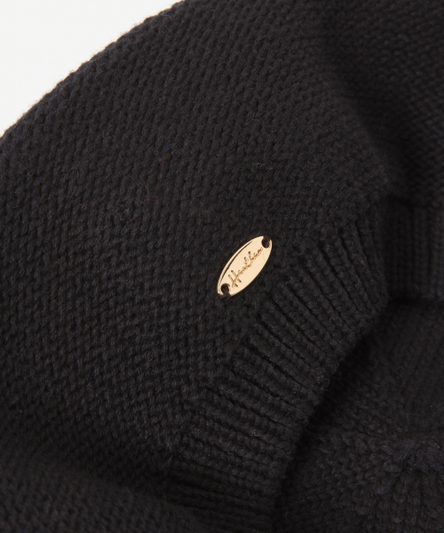 Heather（ヘザー）の「コットンベレー　831147（ハンチング/ベレー帽・レディース・ブラック/ベージュ・ONE SIZE）」の5枚目の写真