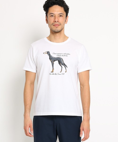 adabat(アダバット)の「【吸水速乾】【UVカット】サルーキデザインTシャツ メンズ(Tシャツ/カットソー・メンズ・ホワイト/ネイビー・46/48/50)」の3枚目の写真