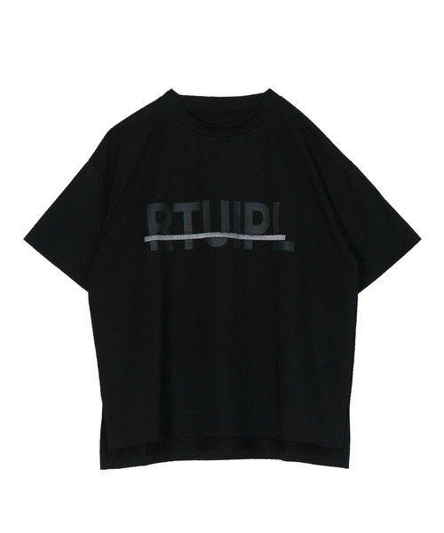 &g'aime（アンジェム）の「【&g'aime】ロゴプリント刺しゅうラインTシャツ（Tシャツ/カットソー・レディース・ホワイト/ブラック/オレンジ・FREE）」の13枚目の写真